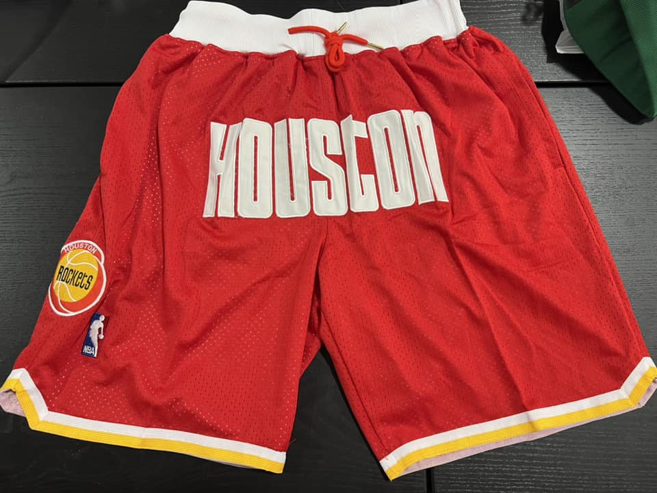 Red Houston Rockets shorts