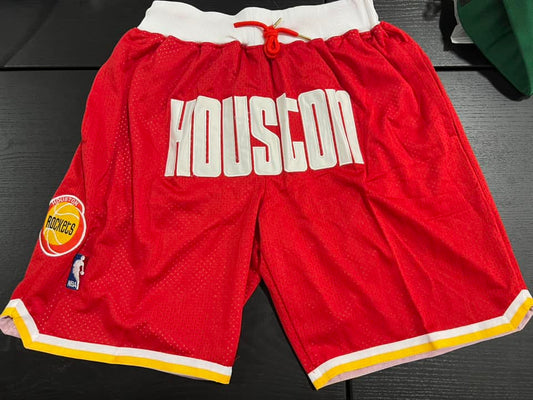 Red Houston Rockets shorts