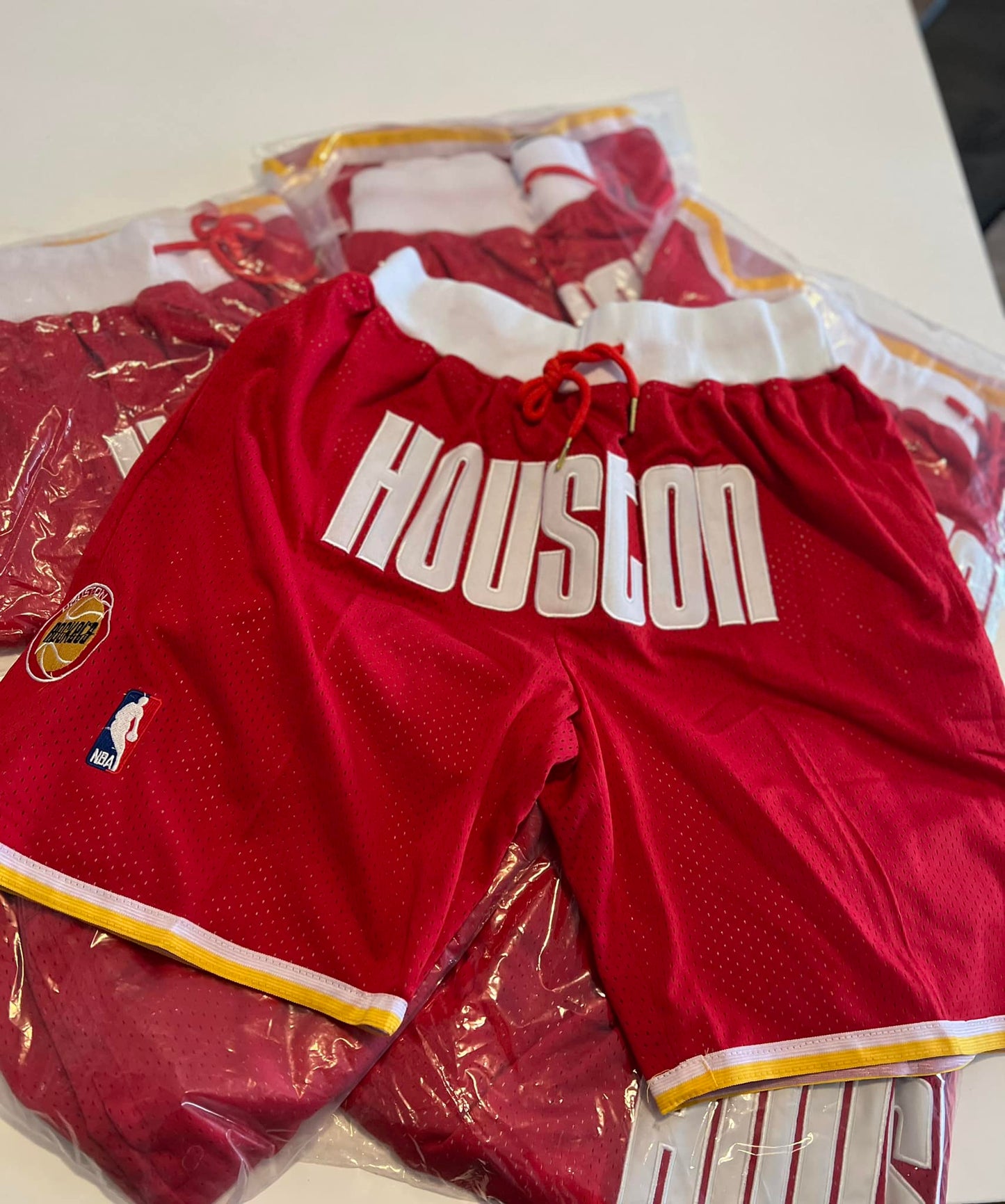 Red Houston Rockets shorts