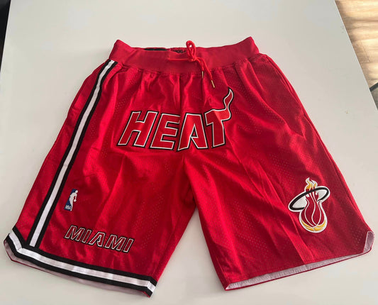 Red Miami Heat shorts