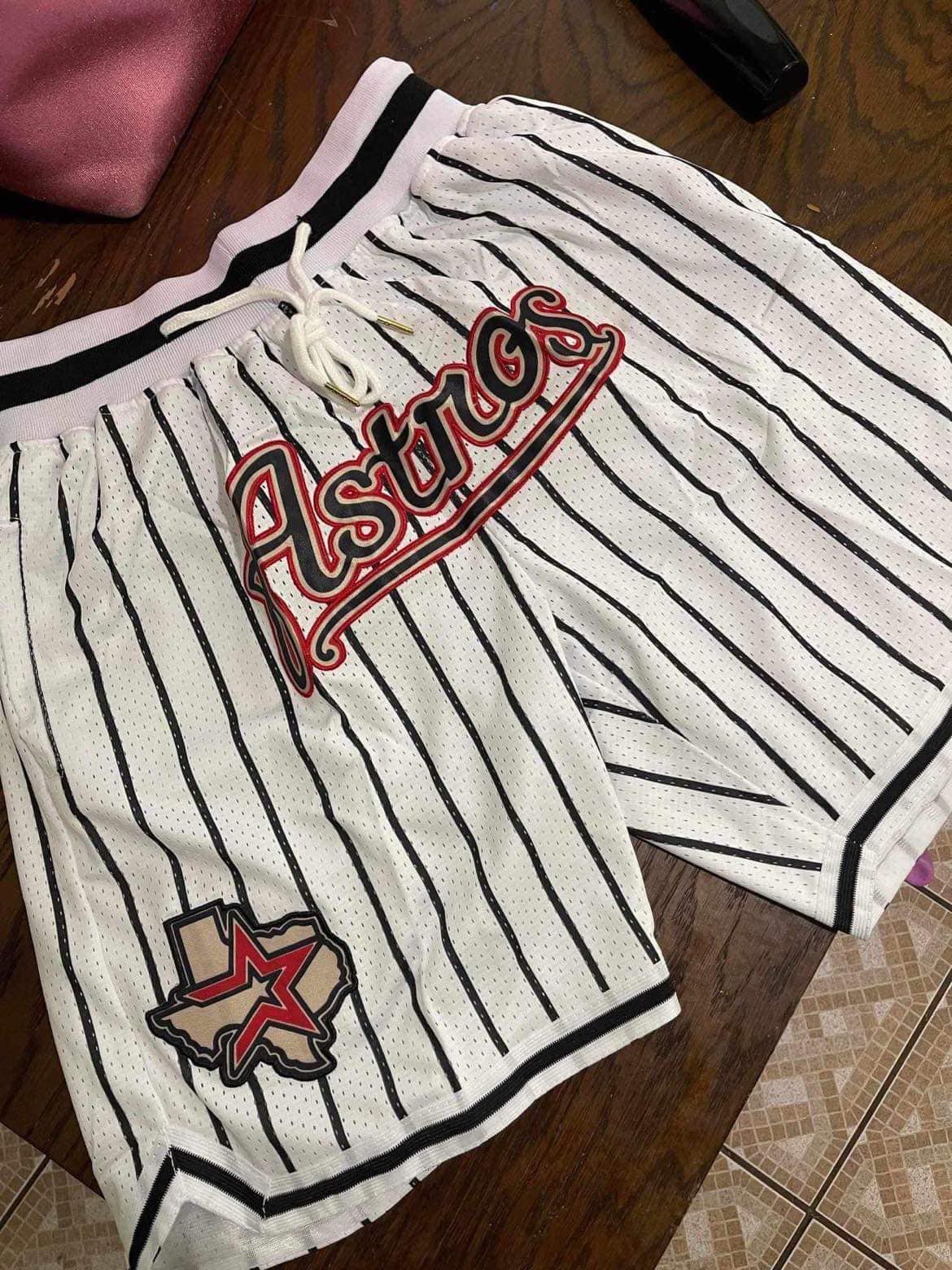 Stripe Astros shorts