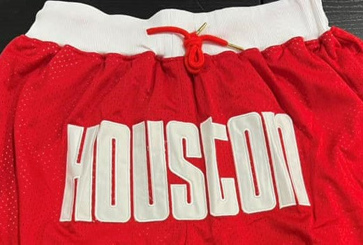 Red Houston Rockets shorts